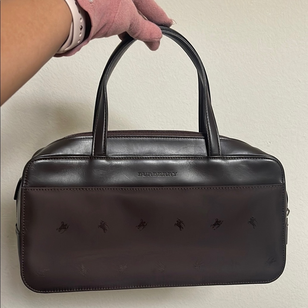 BM007 Burberry Brown Leather Bag